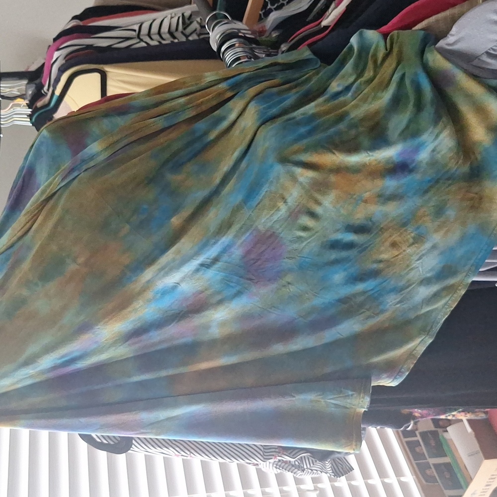 Tie dye turquoise exotic wrap scarf multipurpose